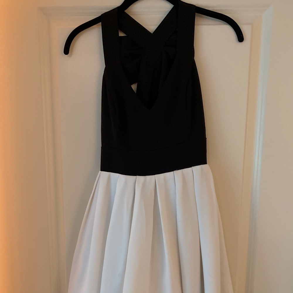 Nordstrom brand black and white dress with bow